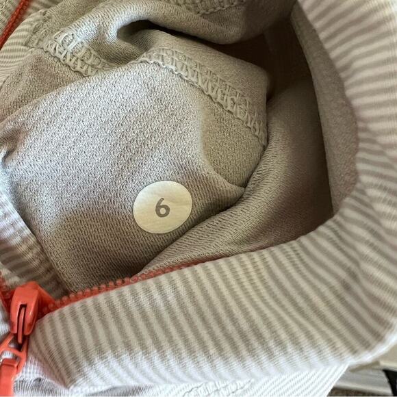 Lululemon Race With Grace 1/2 Zip II Wee Stripe White Silver Spoon - Picture 14 of 14